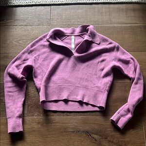 Lululemon Pink Collared Sweater